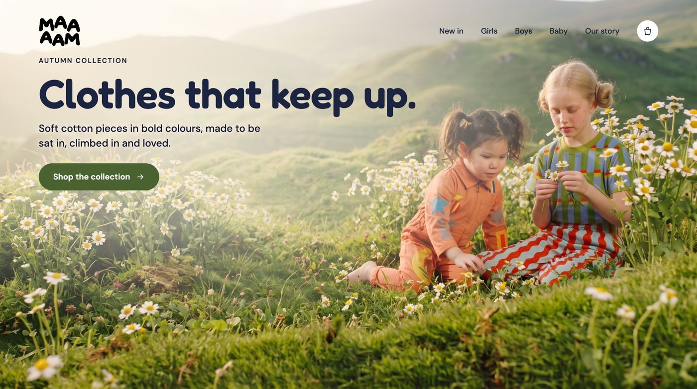 Website hero banner example